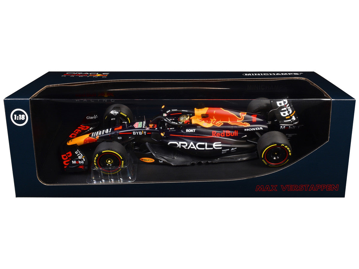 Red Bull Racing RB19 #1 Max Verstappen "Oracle" Winner F1 Formula One "Abu Dhabi GP" (2023) with Driver Limited Edition to 204 pieces Worldwide 1/18 Diecast Model Car by Minichamps-0