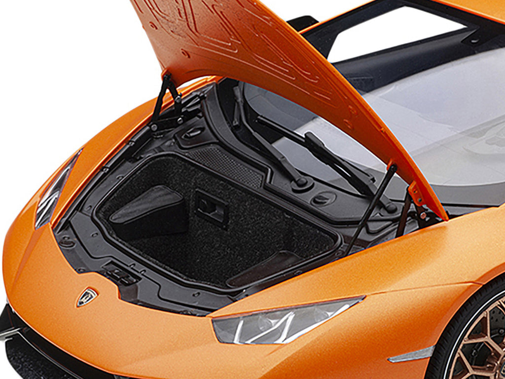 Lamborghini Huracan Performante Arancio Anthaeus / Matt Orange with Copper Wheels 1/12 Model Car by Autoart-2