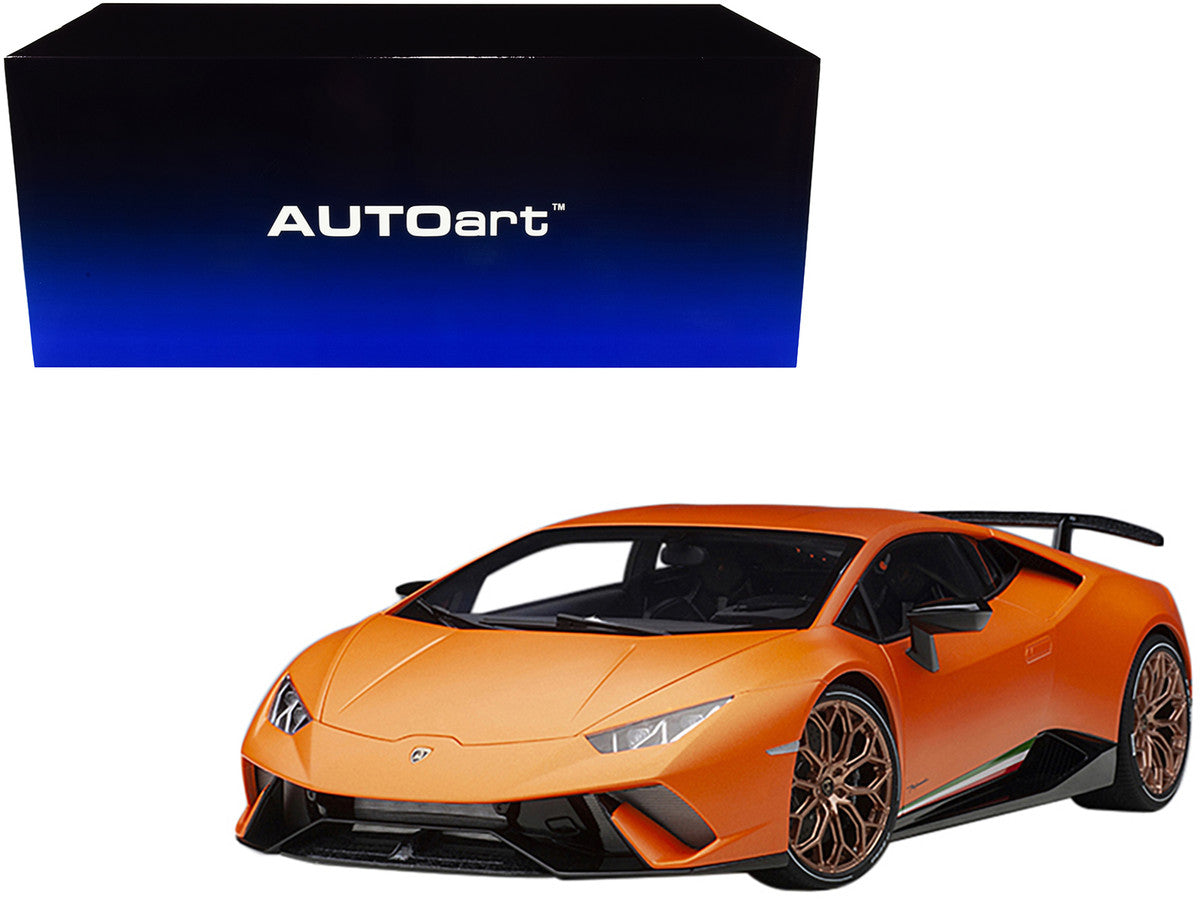 Lamborghini Huracan Performante Arancio Anthaeus / Matt Orange with Copper Wheels 1/12 Model Car by Autoart-0