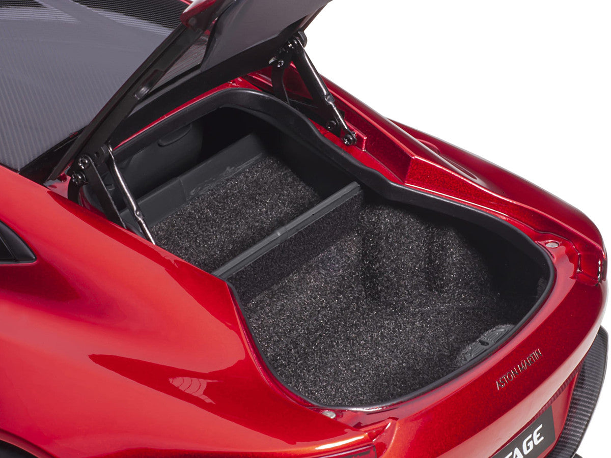 2019 Aston Martin Vantage RHD (Right Hand Drive) Hyper Red Metallic with Carbon Top 1/18 Model Car by Autoart-2