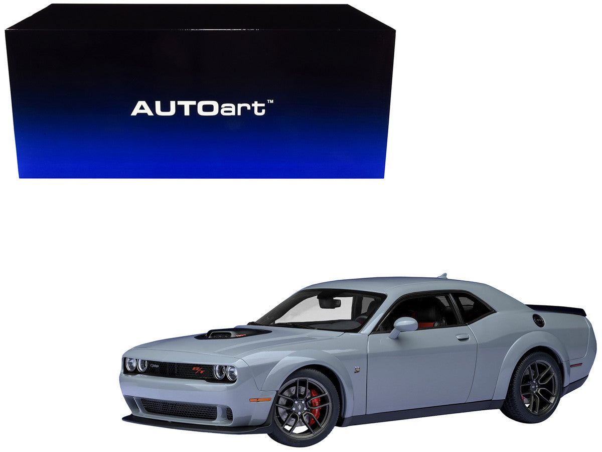 2022 Dodge Challenger R/T Scat Pack Widebody Smoke Show Gray 1/18 Model Car by Autoart-0