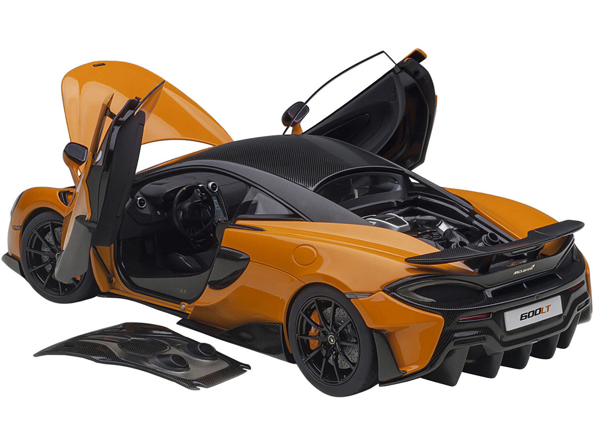 Mclaren 600LT Myan Orange and Carbon 1/18 Model Car by Autoart-1