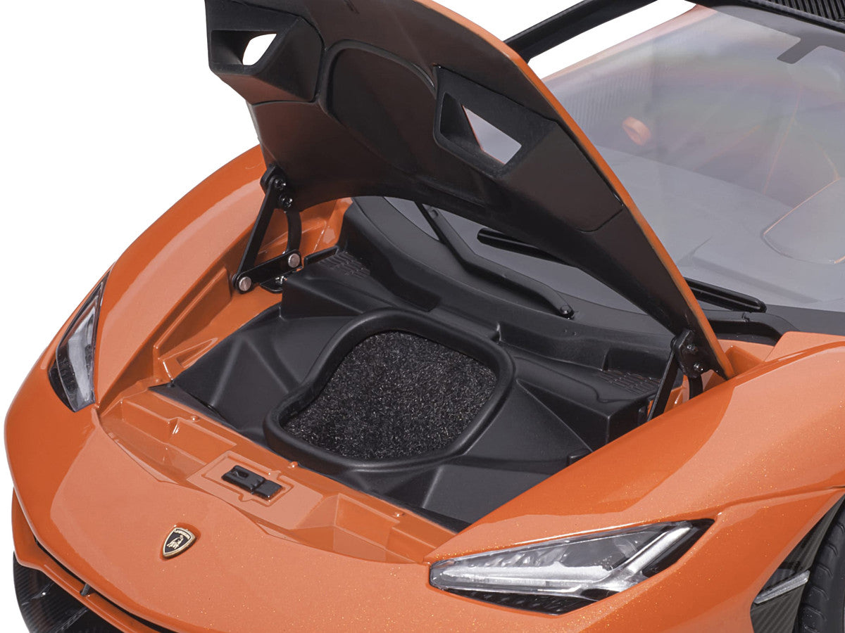 Lamborghini Centenario Arancio Argos / Pearl Orange with Carbon Top 1/18 Model Car by Autoart-2