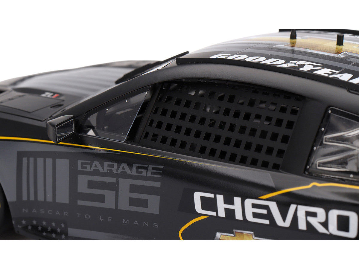 Chevrolet Camaro ZL1 #24 "Hendrick Motorsports Test Car" Matt Black with Graphics 1/18 Model Car by Top Speed