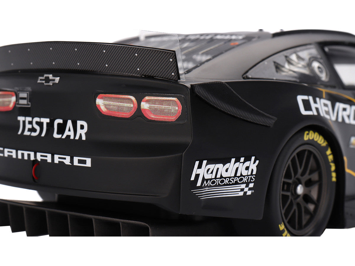 Chevrolet Camaro ZL1 #24 "Hendrick Motorsports Test Car" Matt Black with Graphics 1/18 Model Car by Top Speed